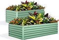 Garvee 2PCS 8x4x2ft Galvanized Raised Garden Bed Outdoor,Rust-Resistant Raised Garden Beds for Gardening, Easy Assembly Outdoor Garden Box & Planters
