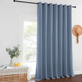 NICETOWN Privacy Room Divider Curtain Thermal Blackout Curtain for Patio Door, Living Room, Bedroom Partition and Shared Office Space, 1 Grommet Panel, Stone Blue, 100 inch x 108 inch Long