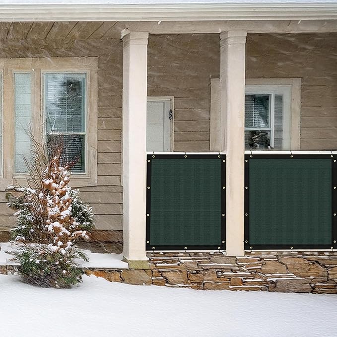 UPGRADE Privacy Fence Screen 6'x21' Dark Green Outdoor 90% Visibility Blockage 170 GSM Mesh Shade Cover Panels for Backyard,Balcony,Home Decoration with Zip Ties,Customized Avaliable