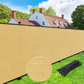 UPGRADE Privacy Screen Fence 4' x 50' Commercial Shade Cover with Brass Grommets Heavy Duty Perfect for Outdoor Back Yard-Sand, Customizable