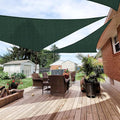 Patio Paradise 10' x 10' x 10' Sun Shade Sail Triangle Canopy Shade Cloth Fabric Sunlight Block Patio Pergola Cover HDPE Deck Awning for Outdoor Backyard Roof Shading, Green