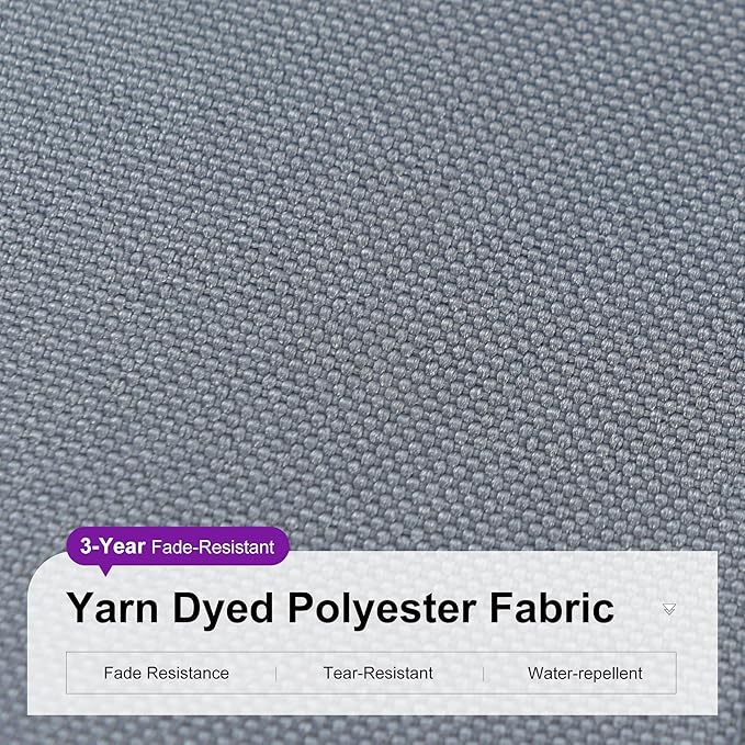 PURPLE LEAF 8 Feet Patio Umbrella Outdoor Cantilever Square Umbrella Aluminum Offset Umbrella with 360-degree Rotation for Garden Deck Pool Patio, Light Grey