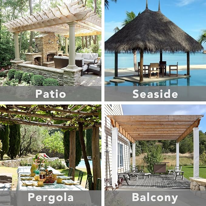 Easy-Going Outdoor Patio Curtains Detachable Tab Top Windproof Weatherproof Curtain for Cabana, Porch, Pergola and Gazebo, Tab Bottom Drape, 2 Panels, 54W x 108L inch, Yellow