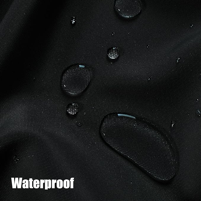 BONZER Outdoor Waterproof Curtains for Patio Wide Grommet Light Filtering Outside Curtains for Gazebo, Porch, Pergola, Pavilion, 1 Panel, 110W x 120L inch, Black