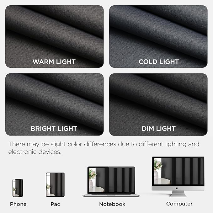 Joydeco Blackout Door Curtain for Doorway Privacy 96 Inches Long, Grommet Closet Curtain for Open Closet, Room Divider for Bedroom Living Room (Grey, 52Wx96L, 1 Panel)