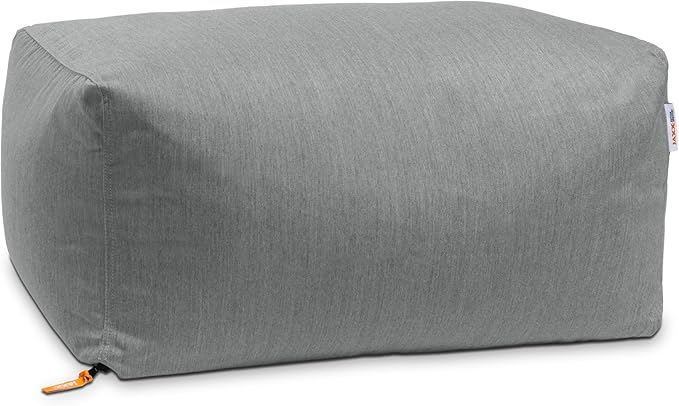 Jaxx Leon Outdoor Bean Bag Ottoman, Granite