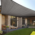 LOVE STORY Custom Size 10'x15' Dark Grey Sun Shade Sail Rectangle UV Block Canopy Patio Sail Sunshades Fabric for Outdoor Garden Carport (We Make Custom Size)