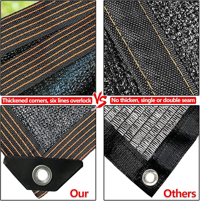 Shade Cloth 90% Sunblock Net for Garden Patio, for, Shade Sails -for Plants Greenhouse Outdoor Pergola Lawn Swimming Sun Shade Cloths for Kennel Chicken Coop Easier to Hang Shade Net Cover