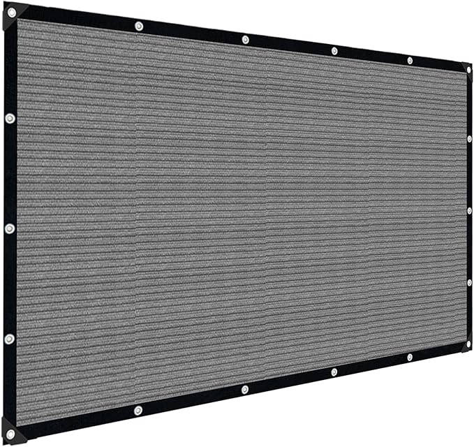 Grey Sun Shade Cloth,Pergola Shade Cover with Reinforced Grommets,90% Shade Fabric Fence Privacy Screen Balcony,Pergola Canopy Garden Carport Porch Deck Patio Shade Cover,10x16FT