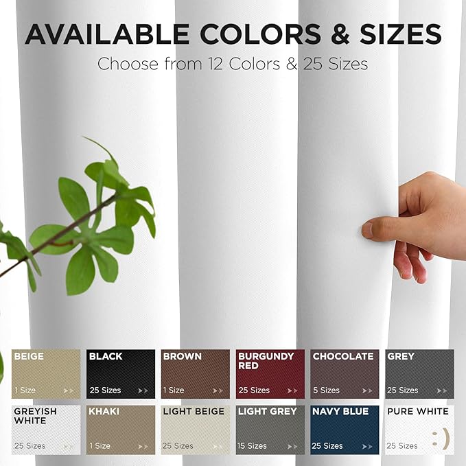 Joydeco Blackout Door Curtain for Doorway Privacy 84 Inches Long, Grommet Closet Curtain for Open Closet, Room Divider for Bedroom Living Room (Pure White 52Wx84L, 1 Panel)