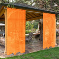 SpaceDresser Waterproof Outdoor Sheer Curtains for Patio - 4 Panels Rod Pocket Indoor Voile Sheer Curtain for Living Room,52W x 120L inch,Orange