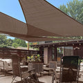 LOVE STORY Custom Size 7'x14'x15.7' Brown Sun Shade Sail Right Triangle Sunhsade Fabric Awning Canopy for Patio Backyard Carport Pergola (Customized)