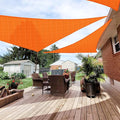 Patio Paradise 16' x 16' x 16' Sun Shade Sail Triangle Canopy Shade Cloth Fabric Sunlight Block Patio Pergola Cover HDPE Deck Awning for Outdoor Backyard Roof Shading, Orange