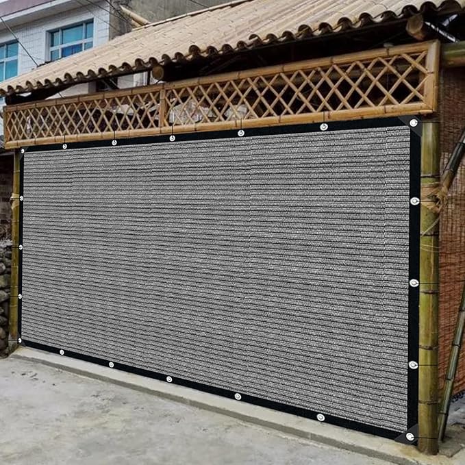 Grey Sun Shade Cloth,Pergola Shade Cover with Reinforced Grommets,90% Shade Fabric Fence Privacy Screen Balcony,Pergola Shade Cover Canopy Garden Carport Porch Deck Patio Shade Cover,4x8FT