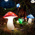 Solar Mushroom Lights Outdoor, 9 Pack 30FT Multicolor 8 Modes Solar Garden Lights, IP65 Waterproof Pathway Light Outdoor Decoration for Party, Garden, Yard, Patio, Lawn Decor (Multicolor)