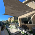 SUNLAX Sun Shade Sail 8' x 8' x 8' Brown Triangle Canopy Sail Shade Cover UV Block Permeable Sunshade Outdoor for Patio Backyard (We Make Custom Size)