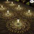 6 Pack Solar Lights Outdoor Garden Decorative Mandala Solar Garden Lights with Warm Light Waterproof Solar Pathway Landscape Light for Path Patio Backyard Walkway Yard Decor (White)