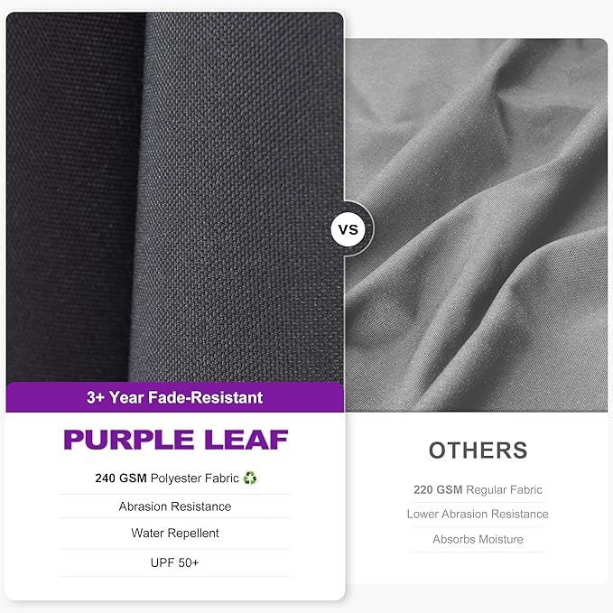 PURPLE LEAF 9' X 12' Left-right Tilt Patio Umbrella Outdoor Cantilever Swivel Rectangle Umbrella with Tilt Aluminum Offset Umbrella with 360-degree Rotation for Garden Deck Pool Patio Grey