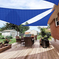 Patio Paradise 3' x 3' x 3' Sun Shade Sail Triangle Canopy Shade Cloth Fabric Sunlight Block Patio Pergola Cover HDPE Deck Awning for Outdoor Backyard Roof Shading, Blue