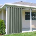 NICETOWN Outdoor Curtain for Patio Waterproof Extra Wide 100 in, Sun Blocking Vertical Blinds Thermal Insulated Stainless Grommet for Front Porch/Gazebo/Pergola, Sage Green, 1 Piece, 84 in L