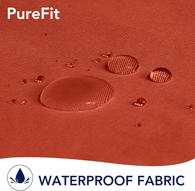 PureFit Outdoor Curtains for Patio Waterproof Weatherproof, UV Resistant Outside Curtains for Gazebo, Front Porch, Pergola, Sun Blocking Privacy Curtain, 100W x 108L inch, 1 Panel, Red Clay