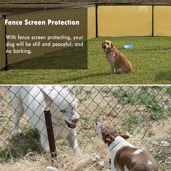 UPGRADE Privacy Fence Screen 4'x8' Sand Outdoor 90% Visibility Blockage 170 GSM Mesh Shade Cover Panels for Backyard,Balcony,Home Decoration with Zip Ties,Customized Avaliable