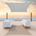 ColourTree TAPR1616 Custom Size 9' x 15' Grey Sun Shade Sail Canopy UV Block UPF50 Rectangle - Commercial Standard Heavy Duty - 190 GSM - 3 Years Warranty