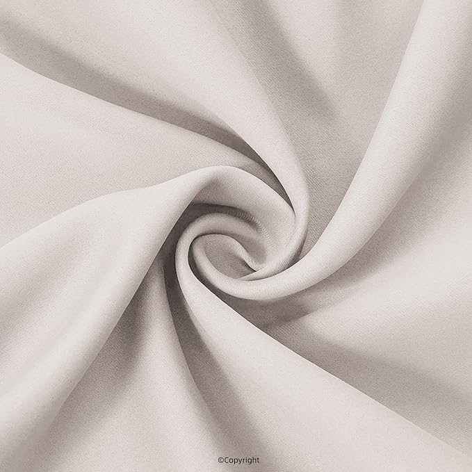 Waterproof Outdoor Curtain W52 x L63 - Grommet Top Sunlight Blocking Window Treatment Drapes Blackout Curtains for Home Bedroom Living Room Outdoor Patio Porch Pergola (Cream, 2 Panels)