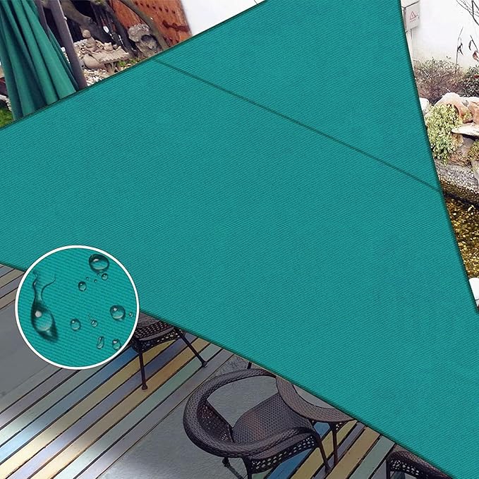 LOVE STORY Right Triangle 12'x12'x17' Waterproof Sun Shade Sail Canopy UV Block for Outdoor Patio Backyard Carport,Turquoise Blue(We Make Custom Size)