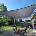 SUNLAX Sun Shade Sail 13' x 13' Dark Grey Rectangle Canopy Sail Shade Cover UV Block Permeable Sunshade Outdoor for Patio Backyard Deck Pergola (We Make Custom Size)