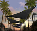 Amgo Custom Size 13' x 13' x 13' Black Triangle Sun Shade Sail UPF50+ AGTAPRT12, Order to Make Canopy Awning, 95% UV Blockage, Water & Air Permeable, Commercial Standard (We Customize)