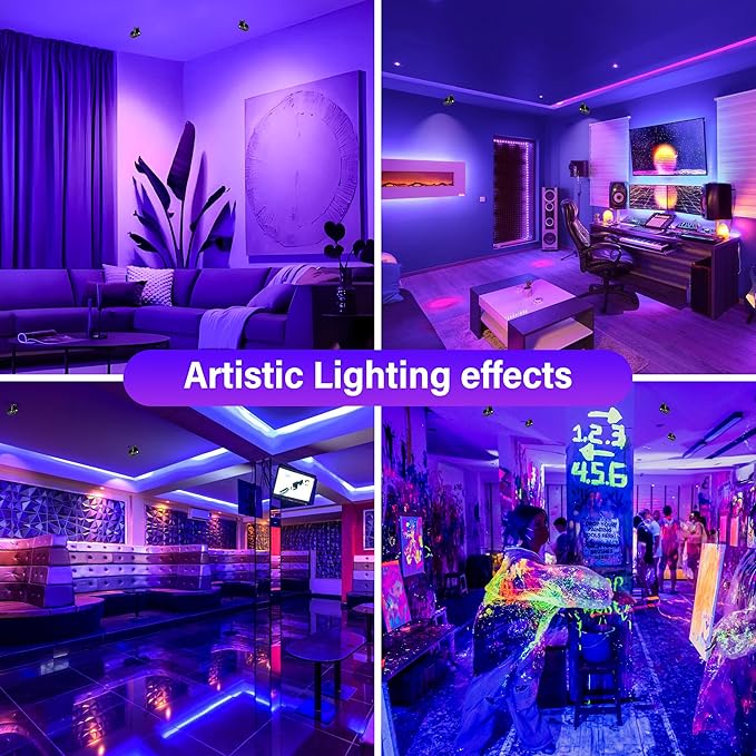 Halloween Outdoor Blacklight Spotlight,12W Outdoor Black Lights for Glow Party,Purple LED Landscape Lighting for Yard Garden Poster Bar Decoration,1Pack