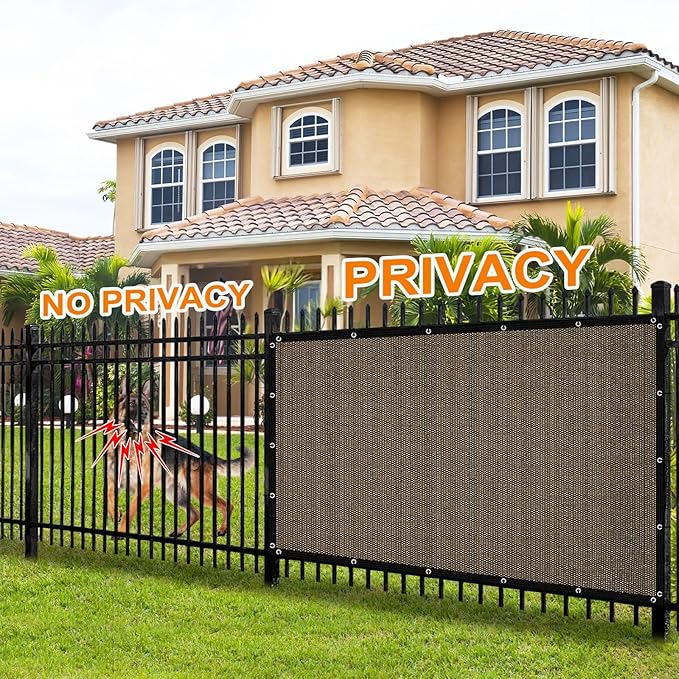 Artpuch 90% Sun Shade Cloth, 5 x 16 FT Pergola Shade Cover Canopy with Grommets, Sun Screen Fabric Tarp for Patio, Outdoor, Garden, Backyard, Mocha