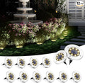 SOLPEX Solar Ground Lights, 12 Pack Solar Lights Outdoor Waterproof, 8 LED Solar Powered Landscape Lighting for Garden Yard Patio Driveway Pathway Walkway (Warm White)