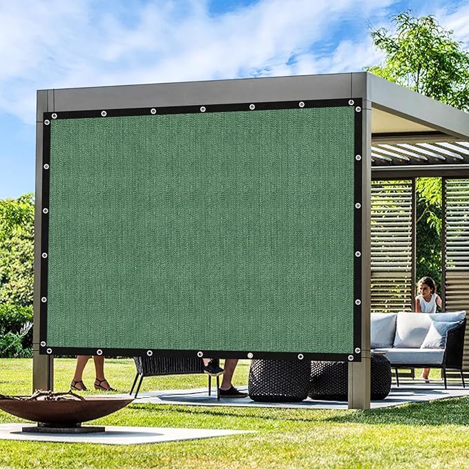Artpuch Outdoor Pergola Shade Cover 4' X 14' Sun Shade Cloth with Grommets, 90% UV Protection Canopy Patio Privacy Screen (Customized Available) GN107, Green