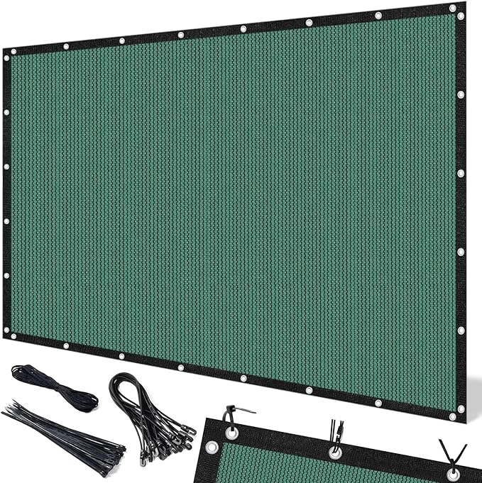 Artpuch 90% Sun Shade Cloth, 6 x 6 FT Pergola Shade Cover Canopy with Grommets, Sun Screen Fabric Tarp for Patio, Outdoor, Garden, Backyard, Green