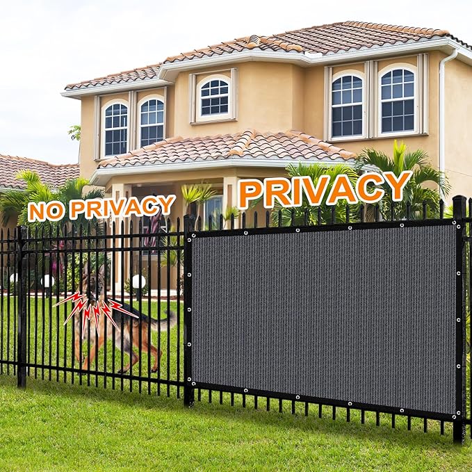 Artpuch 90% Sun Shade Cloth, 10 x 10 FT Pergola Shade Cover Canopy with Grommets, Sun Screen Fabric Tarp for Patio, Outdoor, Garden, Backyard, Dark Grey