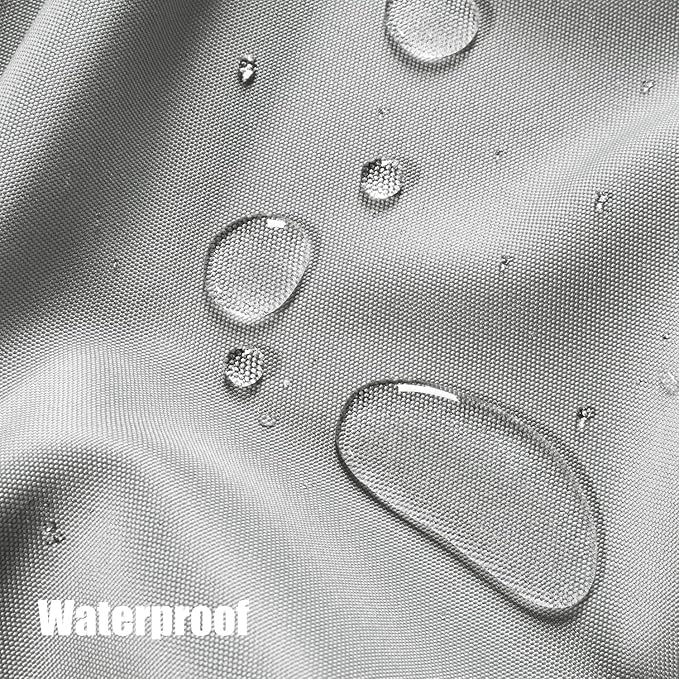 BONZER Outdoor Waterproof Curtains for Patio Privacy Grommet Light Filtering Outside Curtains for Gazebo, Porch, Pergola, Pavilion, 1 Panel, 54W x 95L inch, Silver