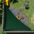 Amgo Custom Size 8' x 16' x 17.9' Green Right Triangle Sun Shade Sail Order to Make Canopy Awning UPF50+ AGSLT, 95% UV Blockage, Water & Air Permeable, 200GSM Commercial Standard (We Customize)
