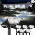Linkind Solar Lights Outdoor StarRayS, Bright Solar Spot Lights Outdoor, IP67 Waterproof Spotlights for Garden Yard Landscape Walkway Patio Tree (Daylight, 6 Pack)