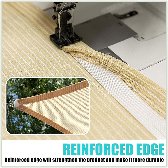 Amgo Custom Size 10' x 16' x 18.9' Red Right Triangle Sun Shade Sail Order to Make Canopy Awning UPF50+ AGSLT, 95% UV Blockage, Water & Air Permeable, 200GSM Commercial Standard (We Customize)