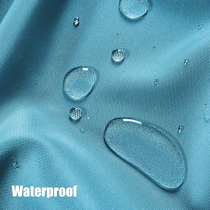 BONZER Waterproof Outdoor Curtains for Patio Porch Pergola Cabana Thick Privacy Wide Grommet Indoor Curtains for Bedroom Living Room, 1 Panel, 110W x 84L inch, Teal