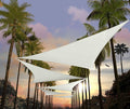 Amgo Custom Size 19' x 19' x 19' White Triangle Sun Shade Sail UPF50+ AGTAPRT12, Order to Make Canopy Awning, 95% UV Blockage, Water & Air Permeable, Commercial Standard (We Customize)