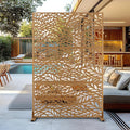 Outdoor Privacy Screen,72" H×47" W Metal Privacy Screen, Freestanding Privacy Fence Panels for Patio