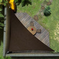 Amgo 14' x 14' x 19.8' Brown Right Triangle Sun Shade Sail UPF50+ Canopy Awning AGSLT, 95% UV Blockage, Water & Air Permeable, 200GSM Heavy Duty Commercial and Residential (We Make Custom Sizes)