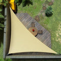 Amgo Custom Size 9' x 17' x 19.2' Beige Right Triangle Sun Shade Sail UPF50+ AGTAPRT12, Order to Make Canopy Awning, 95% UV Blockage, Water & Air Permeable, Commercial Standard (We Customize)