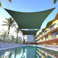 ColourTree TAPR1616 Custom Size 7' x 15' Green Sun Shade Sail Canopy UV Block UPF50 Rectangle - Commercial Standard Heavy Duty - 190 GSM - 3 Years Warranty