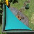 Amgo Custom Size 17' x 19' x 25.5' Turquoise Triangle Sun Shade Sail UPF50+ AGTAPRT12, Order to Make Canopy Awning, 95% UV Blockage, Water & Air Permeable, Commercial Standard (We Customize)